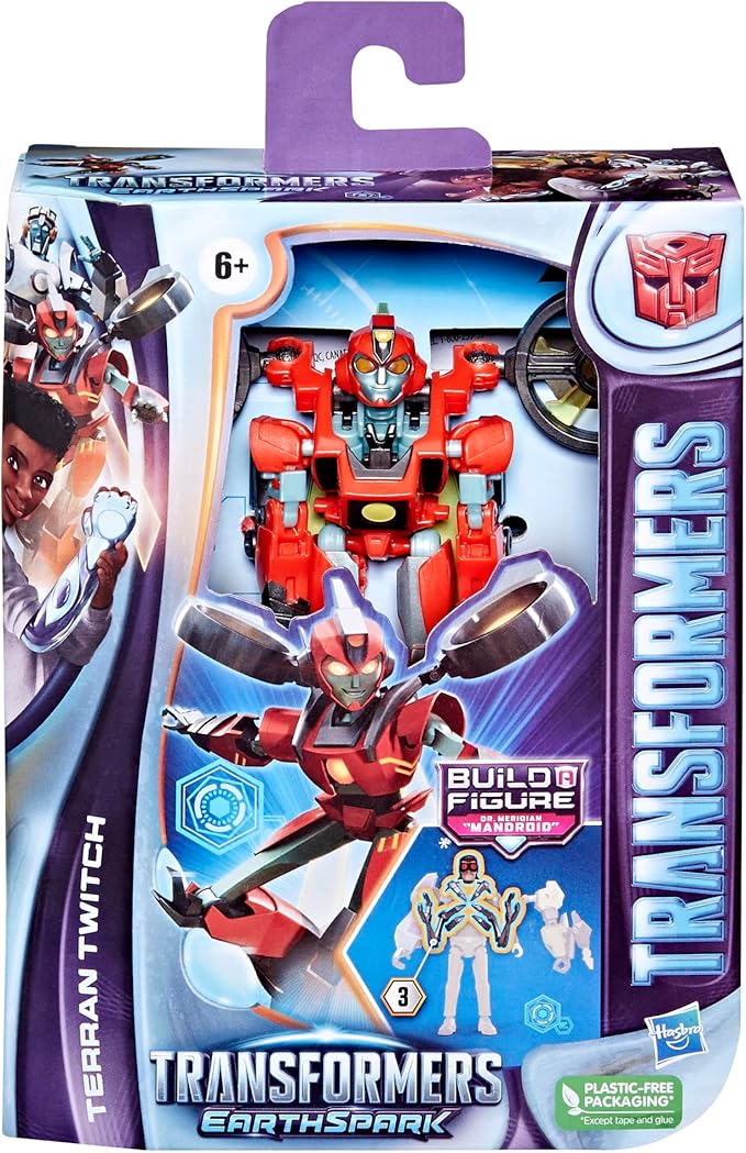 Transformers Toys EarthSpark Deluxe Class Terran Twitch Action Figure, 5-Inch, Robot Toys for Kids Ages 6 and Up - Figurio