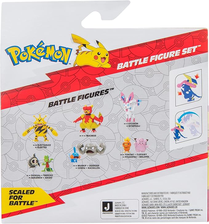 Pokémon Battle Figure 2 Pack - Features 4.5-Inch Greninja and 2-Inch Torchic Battle Figures with Accessory - Amazon Exclusive - Figurio