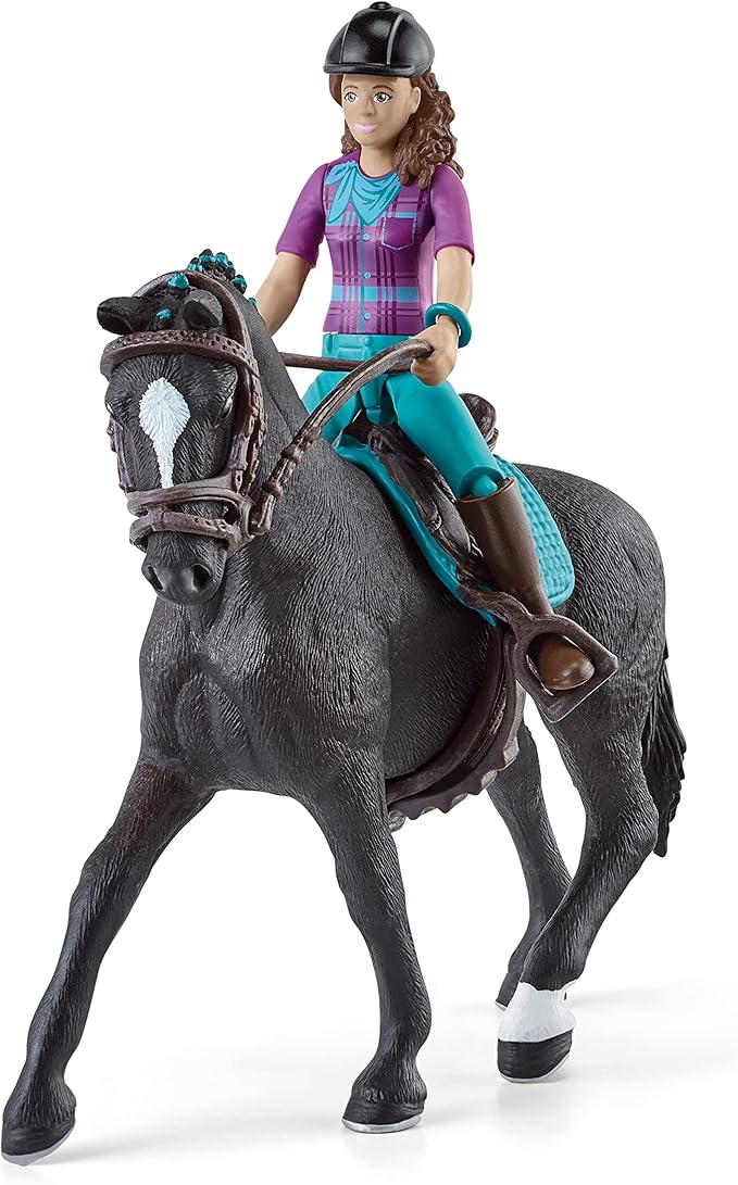 Schleich Horse Club — Lisa & Storm 10 Piece Horse Club Play Set with Rider and Hanoverian Gelding, Horse Gifts for Girls and Boys Ages 5+ - Figurio