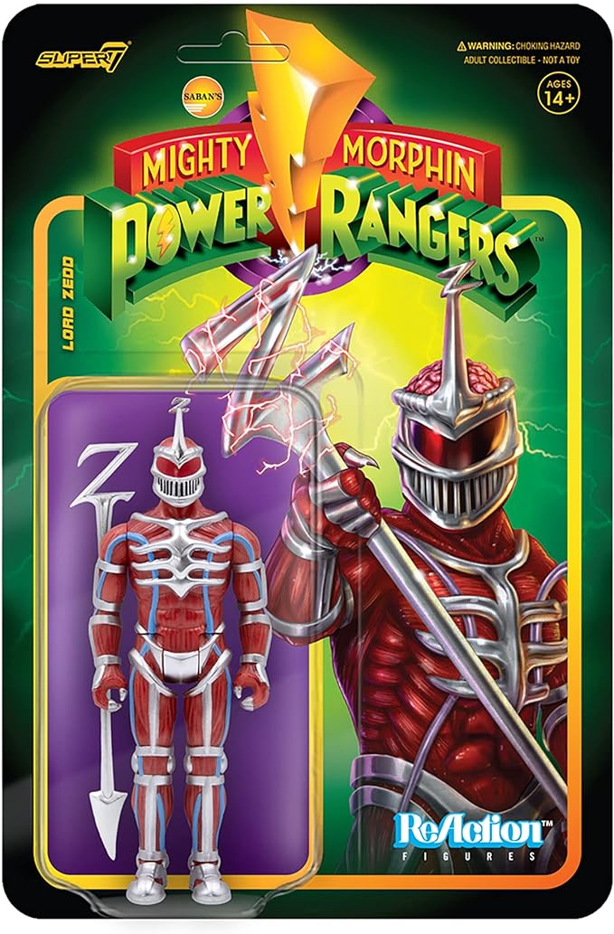 Super7 Mighty Morphin Power Rangers Lord Zedd - 3.75" Power Rangers Action Figure with Accessory Classic TV Show Collectibles and Retro Toys - Figurio