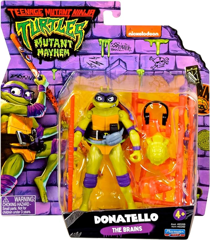 Teenage Mutant Ninja Turtles: Mutant Mayhem 4.5” Donatello Basic Action Figure by Playmates Toys - Figurio