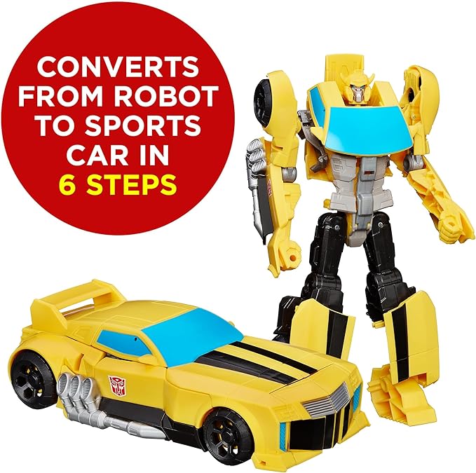 Transformers Toys Heroic Bumblebee Action Figure - Timeless Large-Scale Figure, Changes into Yellow Toy Car, 11" (Amazon Exclusive) - Figurio