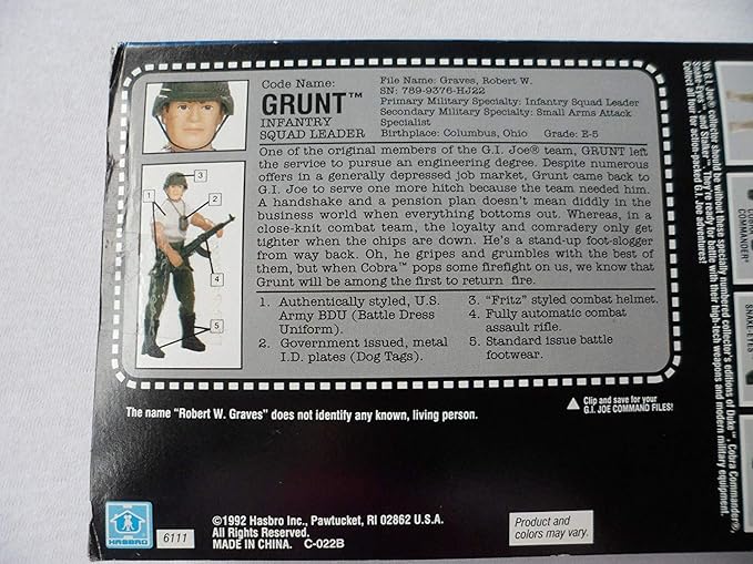 G.I. Joe Basic Training Grunt 12" Action Figure Hall of Fame - Figurio