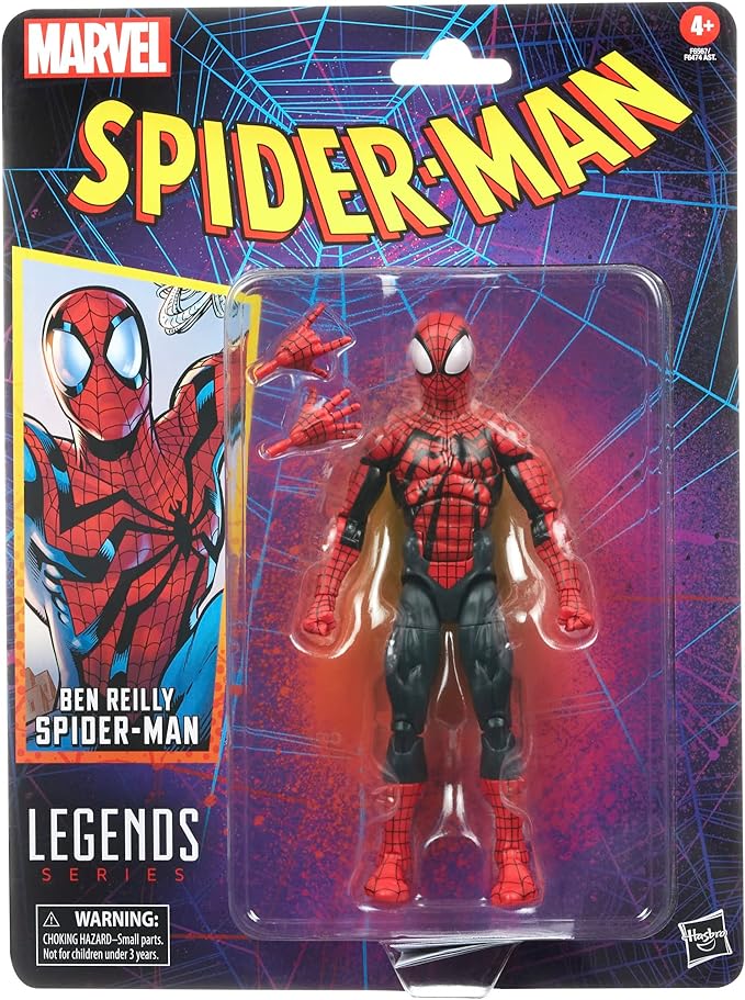 Marvel Legends Series Ben Reilly Spider-Man, Spider-Man Legends Collectible 6 Inch Action Figures, 2 Accessories - Figurio