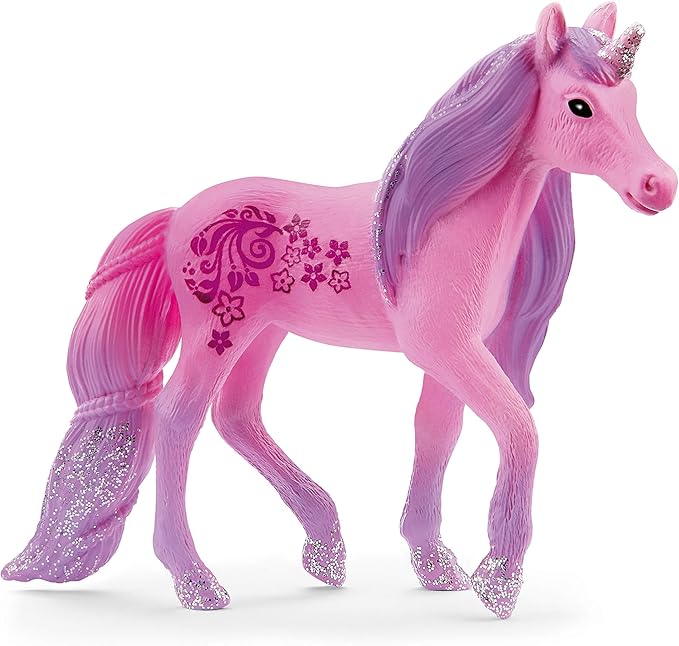 Schleich bayala, Unicorn Toys, Unicorn Gifts for Girls and Boys 5-12 years old, Lenuja Unicorn Foal - Figurio