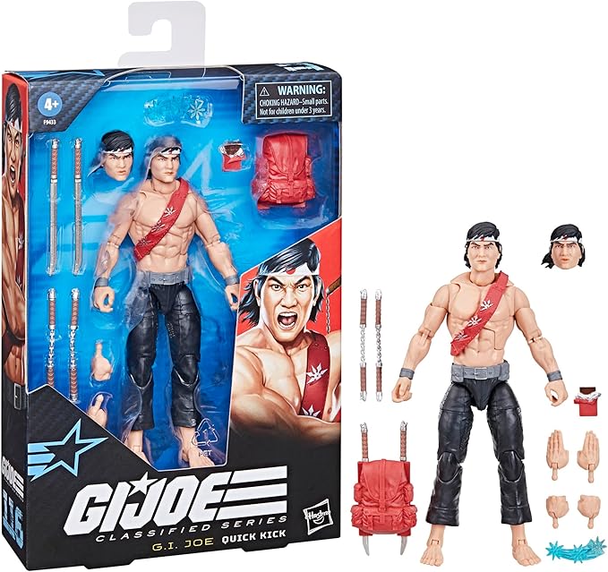 G.I. Joe Classified Series #116, Quick Kick, Collectible 6-Inch Action Figure with 12 Accessories - Figurio