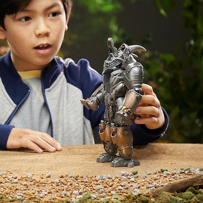 Transformers Toys Rise of The Beasts Movie, Smash Changer Rhinox Converting Action Figure for Ages 6 and up, 9-inch - Figurio