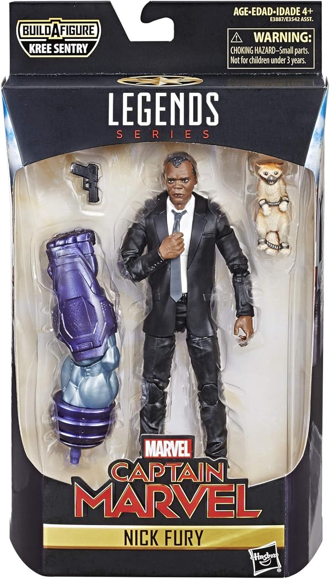 Marvel Captain Marvel 6-inch Legends Nick Fury Figure for Collectors, Kids, & Fans - Figurio