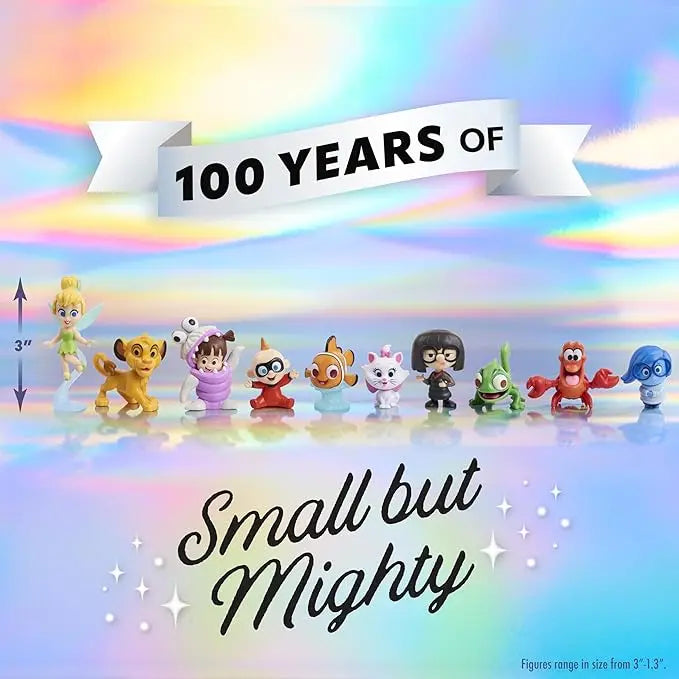 Disney100 Years of Small But Mighty, Limited Edition 10-piece Figure Set, Kids Toys for Ages 3 Up by Just Play - Figurio