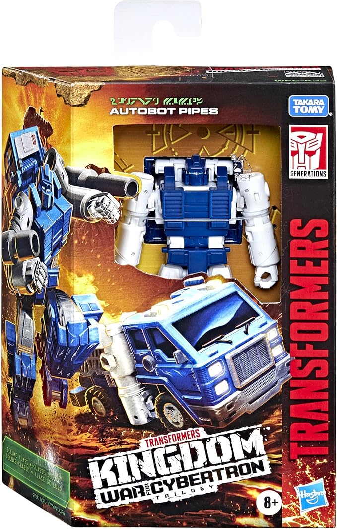 Transformers Toys Generations War for Cybertron: Kingdom Deluxe WFC-K32 Autobot Pipes Action Figure - Kids Ages 8 and Up, 5.5-inch - Figurio