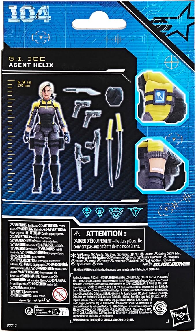 G.I. Joe Classified Series Agent Helix, Collectible Action Figure, 104, 6-inch Action Figures for Boys & Girls, with 8 Accessory Pieces - Figurio