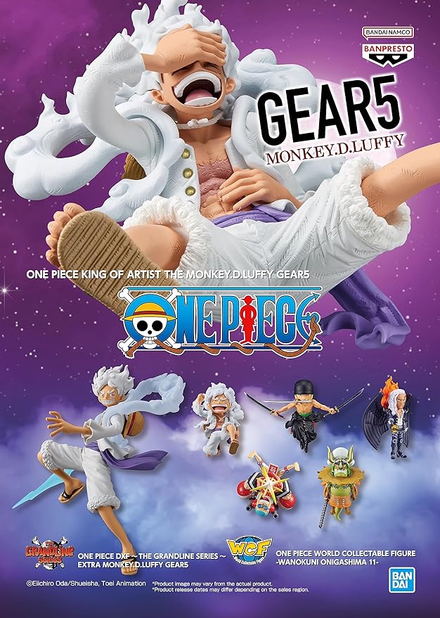 Banpresto - One Piece - Monkey D. Luffy (Gear 5), Bandai Spirits DXF ~The Grandline Series~ Extra Figure - Figurio