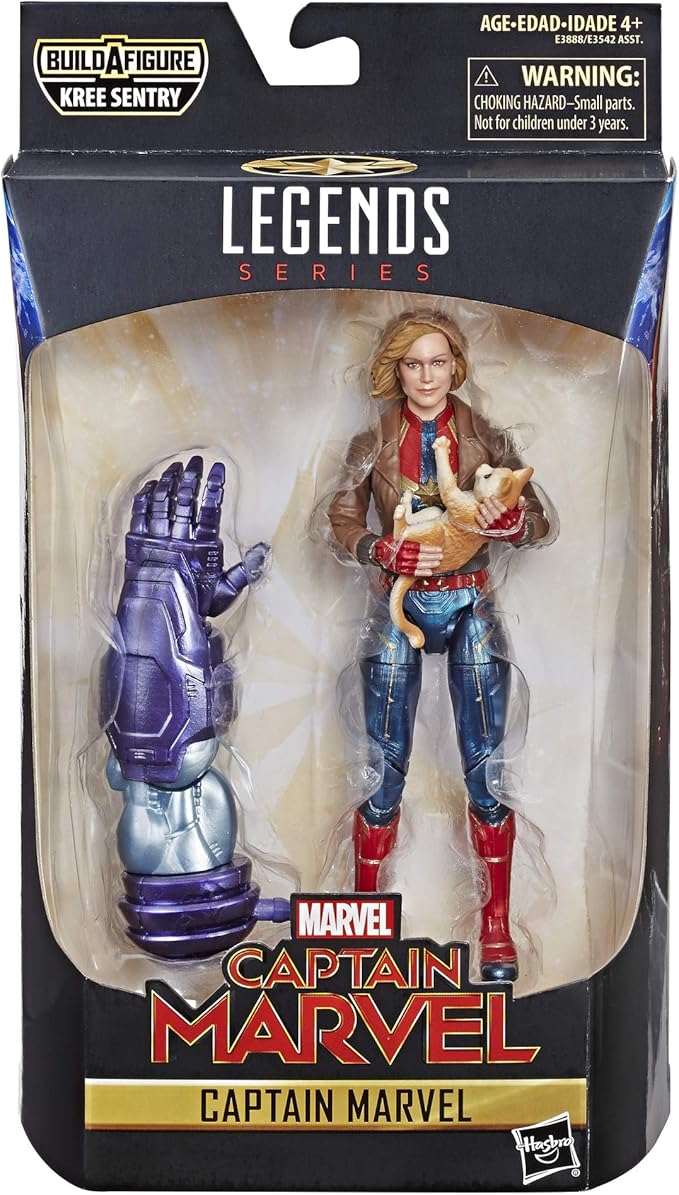 Marvel Captain Marvel 6-inch Legends Captain Marvel in Bomber Jacket Figure for Collectors, Kids, and Fans - Figurio