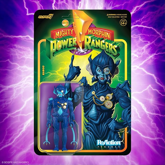 Super7 Mighty Morphin Power Rangers Baboo - 3.75" Power Rangers Action Figure Classic TV Show Collectibles and Retro Toys - Figurio