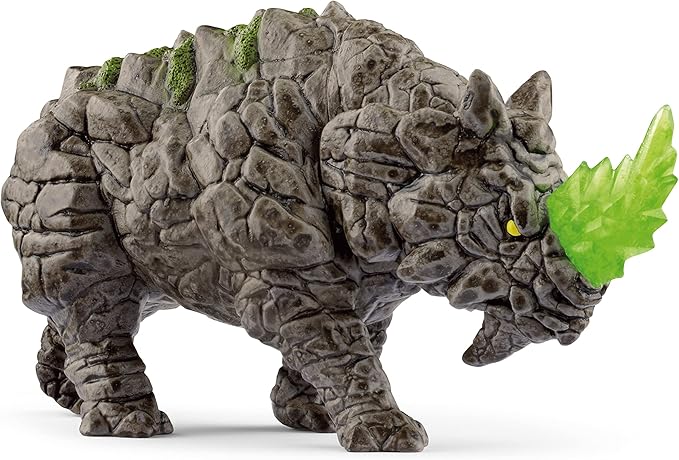 Schleich Eldrador Battle Rhino - Realistic Fantasy Rock Tough - High-Intensity Mythical Monster Action Figure with Movable Head, Play Time Imagination for Boys and Girls, Gift for Kids Age 7+ - Figurio