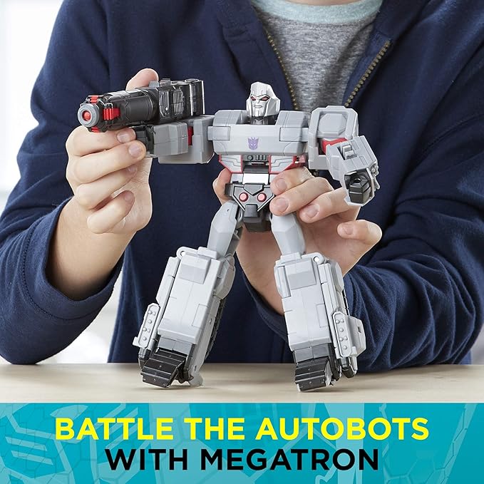 Transformers Toys Cyberverse Action Attackers Ultimate Class Megatron Action Figure - Repeatable Fusion Mega Shot Action Attack - for Kids Ages 6 & Up, 11.5" - Figurio