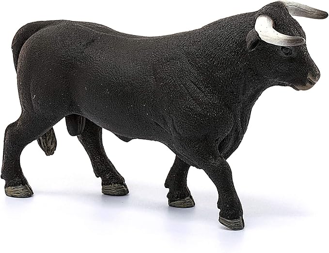 Schleich Farm World, Animal Toys for Boys and Girls 3 and Above, Black Bull Cow Toy Figurine, Ages 3+, Multicolor, 3.5 Inch - Figurio