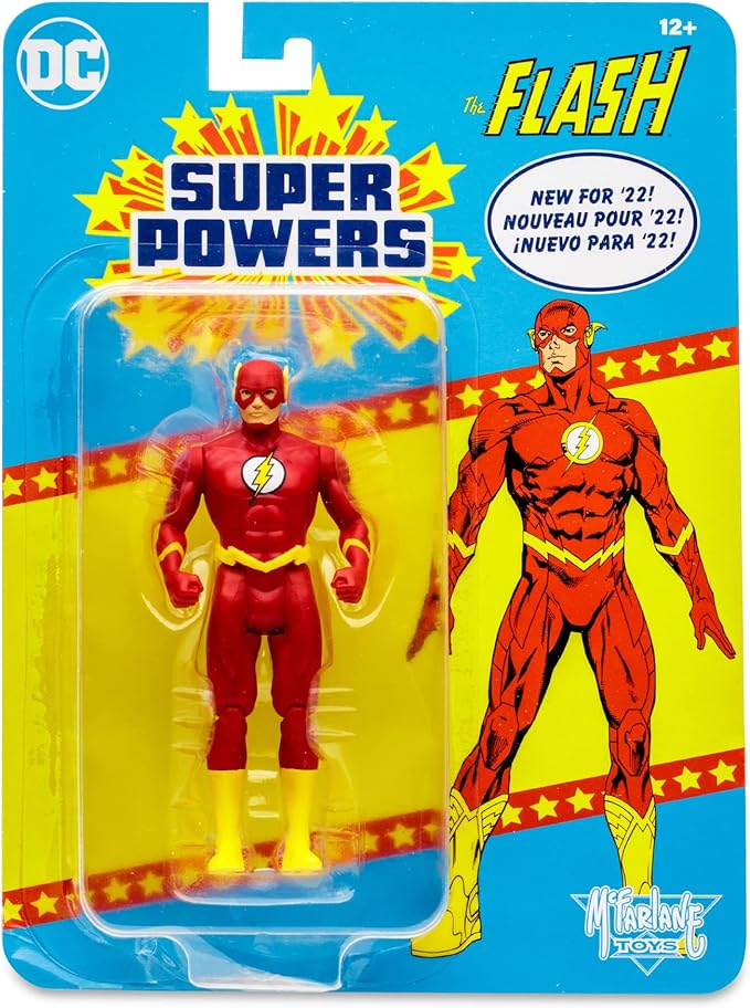 McFarlane Toys, DC Multiverse, 5-inch DC Rebirth Super Powers The Flash Action Figure with 5 Points of articulations, Collectible DC Retro 1980’s Super Powers Line Figure – Ages 12+ - Figurio