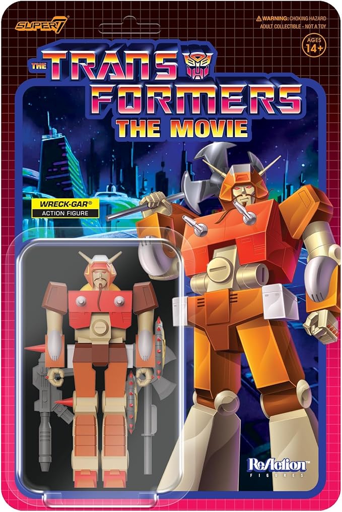 Super7 Transformers Wreck-Gar - 3.75" Transformers Action Figure with Accessory Classic Cartoon Collectibles and Retro Toys - Figurio