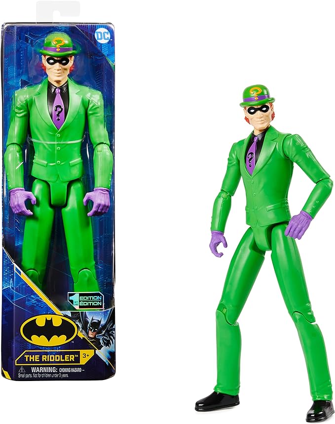 Batman 12-inch The Riddler Action Figure, Kids Toys for Boys Aged 3 and up - Figurio