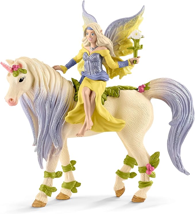 Schleich bayala Fairy Sera with Blossom Unicorn Playset - Enchanting Fantasy Magical Mermaid Fairy and Unicorn Imagination Toys, Perfect for Boys and Girls, Gift for Kids Age 5+ - Figurio