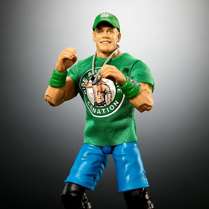 Mattel WWE Elite Collection Action Figure, WrestleMania John Cena with Accessory & Nicholas Build-A-Figure Parts - Figurio