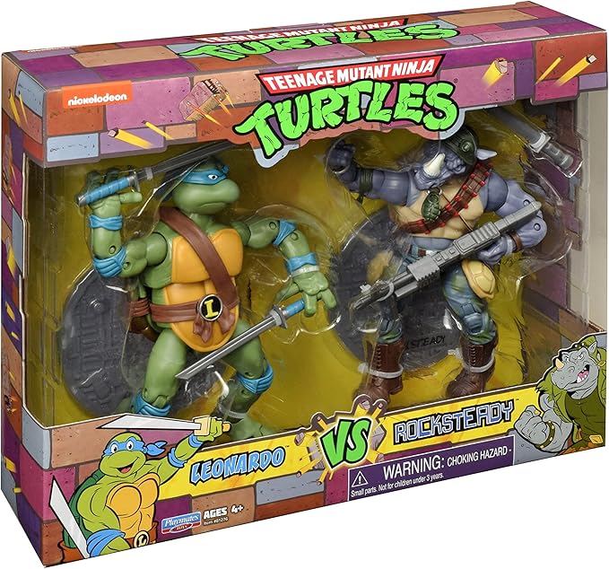 Teenage Mutant Ninja Turtles Leo vs. Rocksteady 2 Pack - Figurio