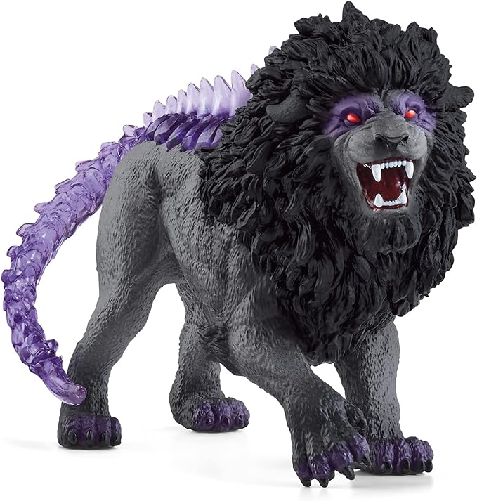 Schleich Eldrador Creatures Mythical Shadow Lion Action Figure - Highly Detailed and Realistic Figurine Toy with Transparent Tail for Boys and Girls, Gift for Kids Ages 7+ - Figurio