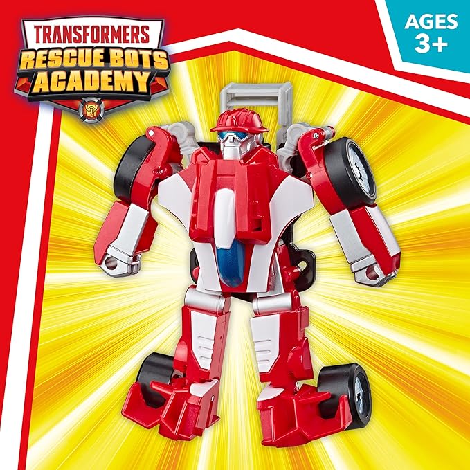 Transformers Playskool Heroes Rescue Bots Academy Heatwave The Fire-Bot Converting Toy, 4.5-Inch Action Figure, Toys for Kids Ages 3 and Up - Figurio