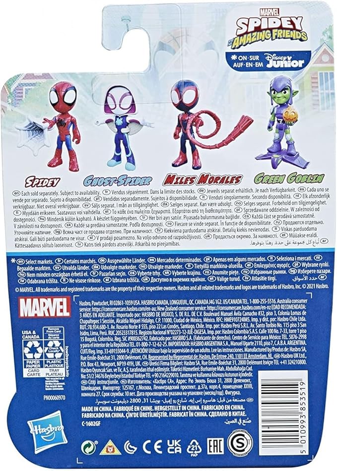 Spidey and his Amazing Friends Marvel Miles Morales Hero Figure, 4-Inch Scale Action Figure, Includes 1 Accessory, for Kids Ages 3 and Up - Figurio