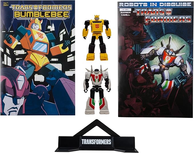 McFarlane Toys - Transformers Page Punchers 2pk Bumblebee and Wheeljack 3in Action Figures with 2 Comics - Figurio