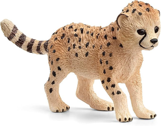 Schleich Wild Life New 2023, Wild Animal Safari Toys for Boys and Girls, Cheetah Cub Toy Figurine, Ages 3+ - Figurio