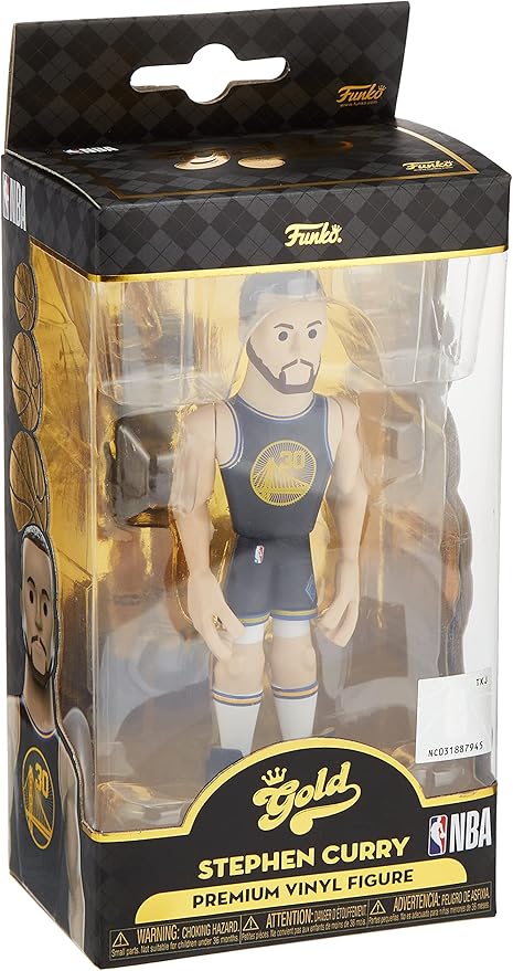 Funko Pop! Gold NBA: Warriors - Steph Curry (City) 5" with Chase (Styles May Vary) - Figurio