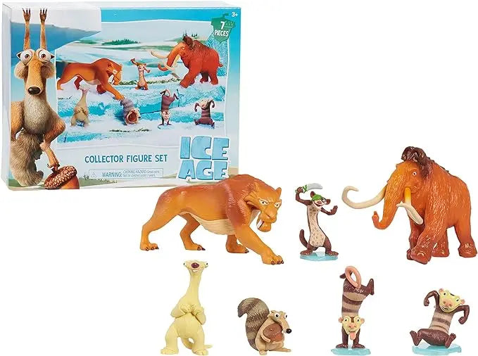 The Ice Age Adventures of Buck Wild Collector 7-Piece Figure Set with Manny, Diego, Sid, Scrat, Buck, Crash, and Eddie, Kids Toys for Ages 3 Up, Amazon Exclusive by Just Play - Figurio