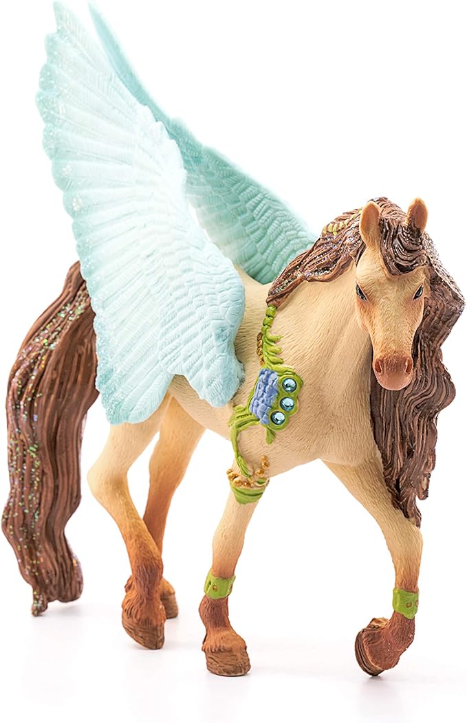 Schleich bayala, Unicorn Toy Figures for Girls and Boys, Decorated Pegasus Unicorn Stallion Toy - Figurio