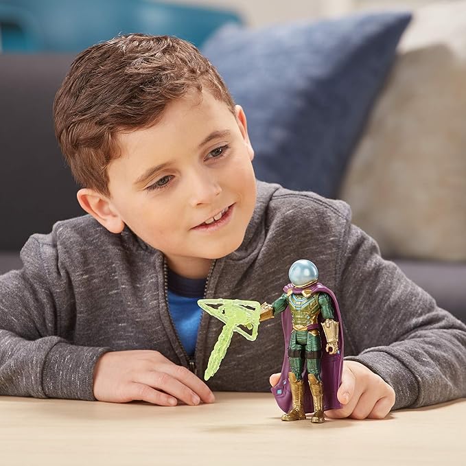 Spider-Man: Far from Home Marvel’s Mysterio 6"-Scale Villain Action Figure Toy – Ages 4 & Up - Figurio