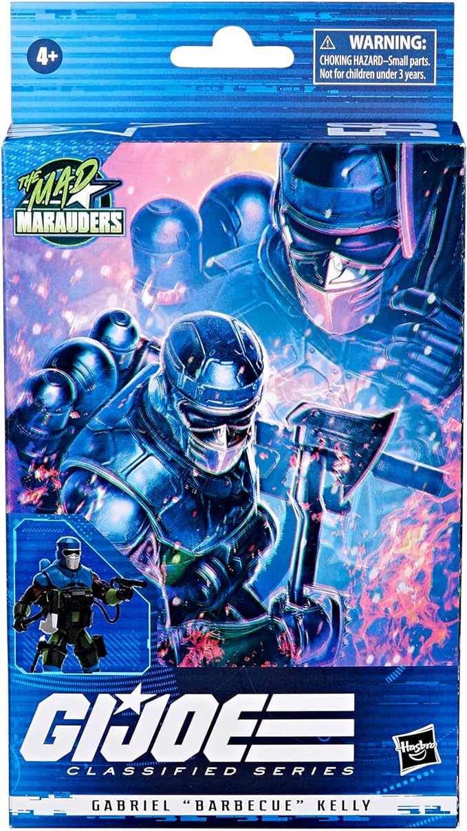 G.I. Joe Classified Series Mad Marauders Gabriel “Barbecue” Kelly Action Figure 58 Collectible Premium Toy 6-Inch-Scale Custom Package Art - Figurio