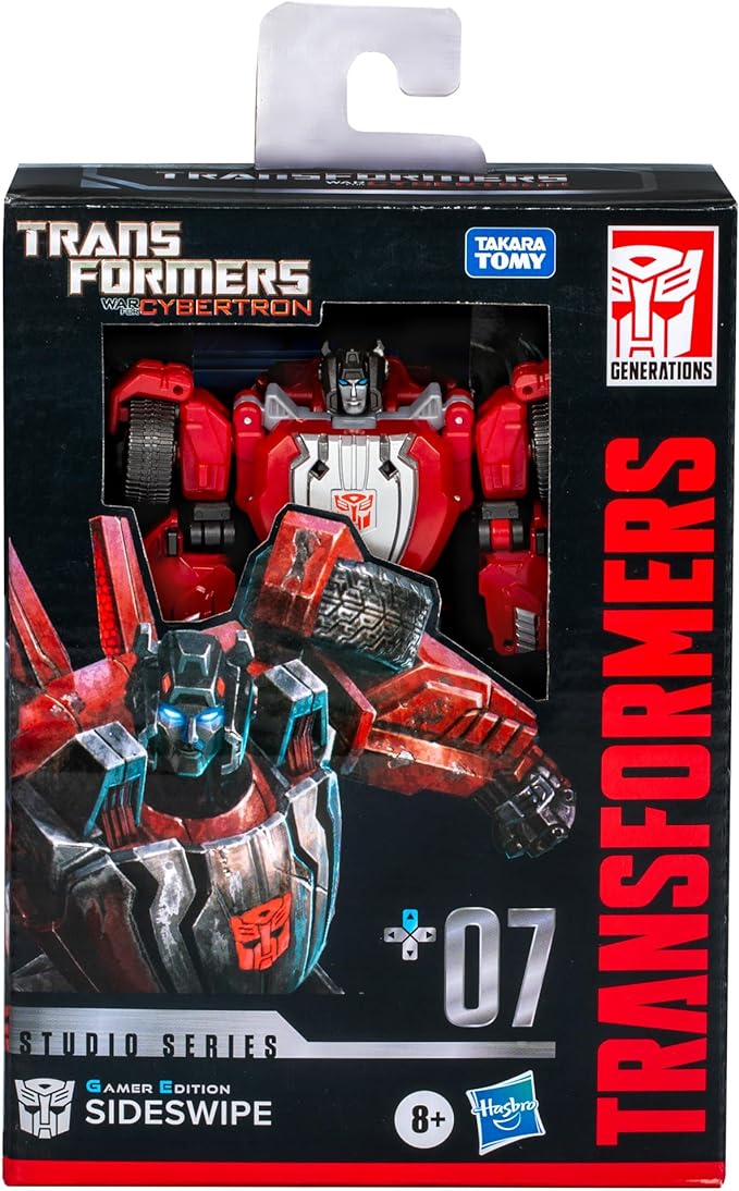 Transformers Toys Studio Series Deluxe War for Cybertron 07 Gamer Edition Sideswipe, 4.5-inch Converting Action Figure, 8+ - Figurio