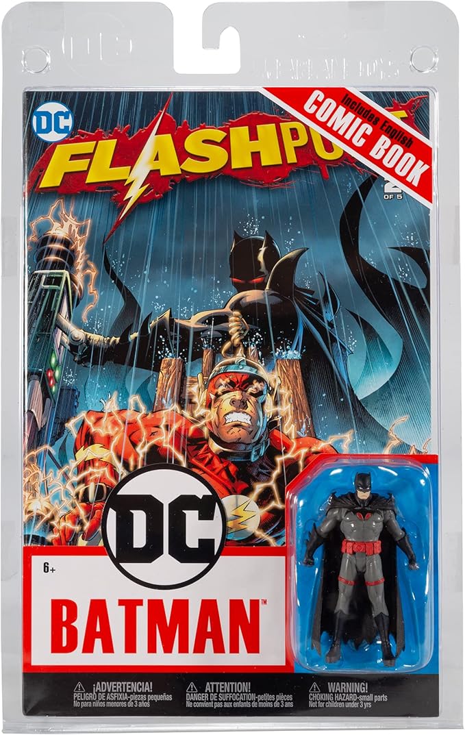 McFarlane Toys - DC Direct - 3IN Figure with Comic WV2 - Batman (Flashpoint) - Figurio