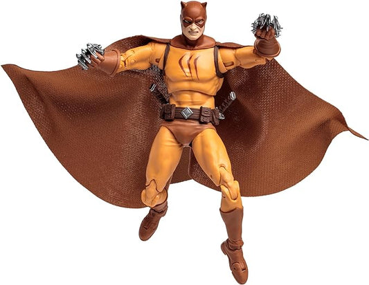 McFarlane DC Multiverse Catman Gold Label 7" Action Figure - Ultra Articulated Collectible with Knives, Claw Hands, and Fabric Cape (Villains United) - Figurio