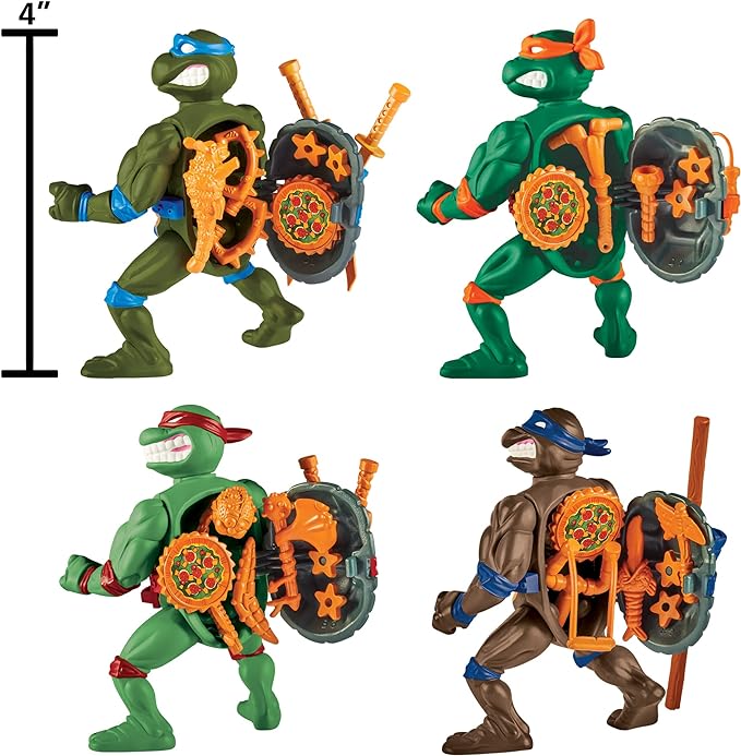 Teenage Mutant Ninja Turtles: Classic 4" Turtles 4-Pack Figure Bundle by Playmates Toys - Figurio