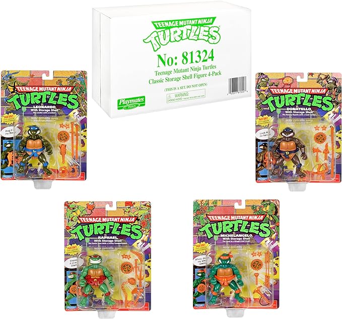 Teenage Mutant Ninja Turtles: Classic 4" Turtles 4-Pack Figure Bundle by Playmates Toys - Figurio