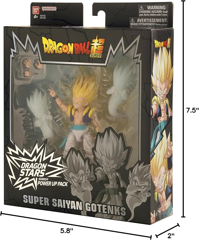 Dragon Ball Super - Dragon Stars - Super Saiyan Gotenks Power Up Pack Action Figure Set - Figurio