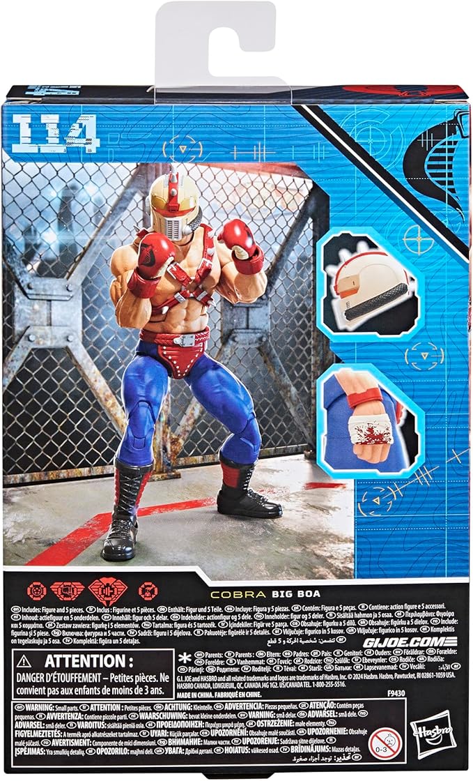 G.I. Joe Classified Series #114, Big Boa, Collectible 6-Inch Action Figure with 5 Accessories - Figurio