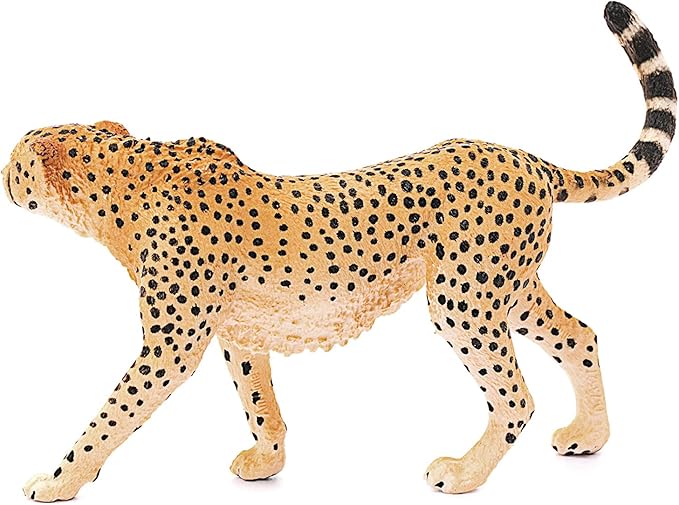 Schleich Wild Life Realistic Female Cheetah Figurine - Authentic and Highly Detailed Wild Animal Toy, Durable for Education and Fun Play for Kids, Perfect for Boys and Girls, Ages 3+ - Figurio