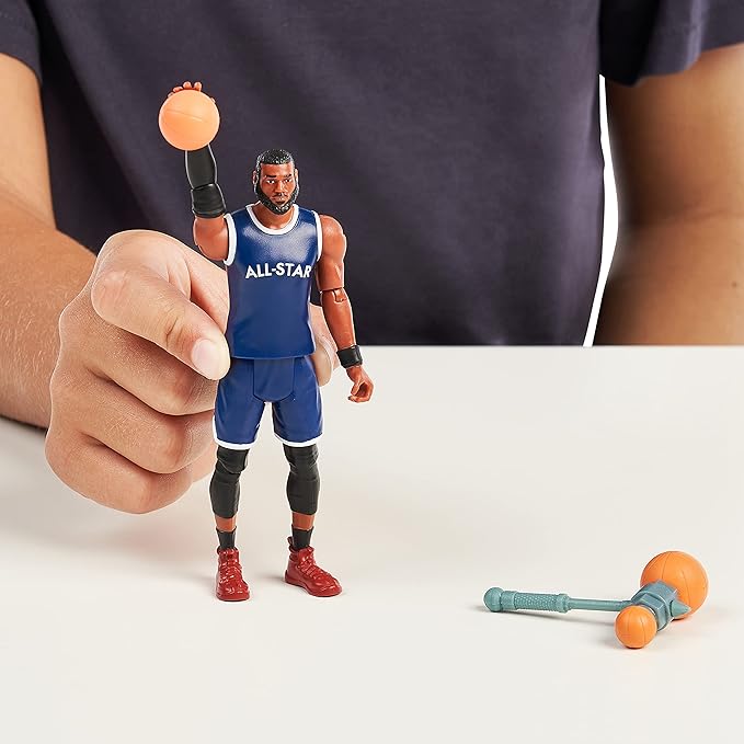 Moose Toys Space Jam: A New Legacy - Baller Action Figure - 5" Lebron James with Acme B-Ball Blocker - Figurio