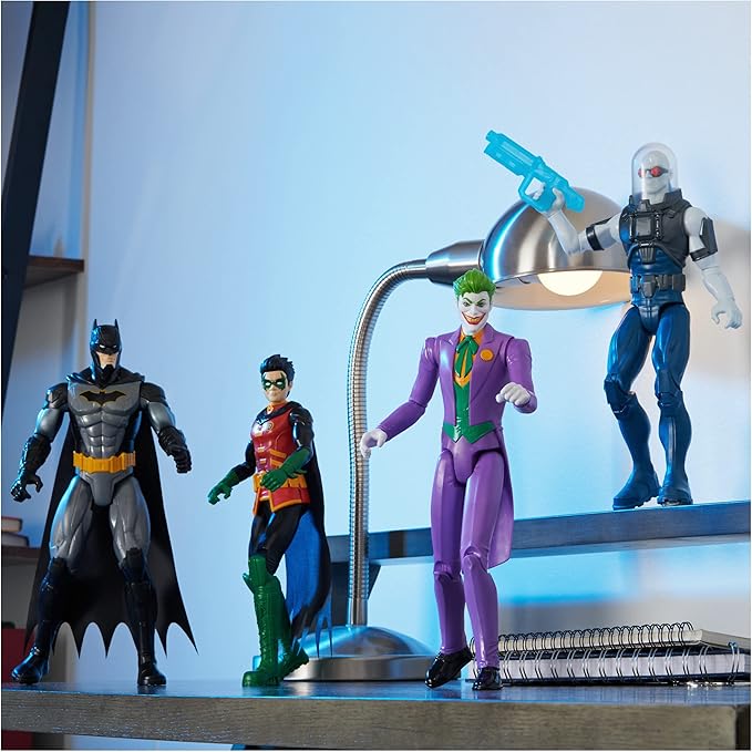 DC Comics, Batman and Robin vs. The Joker and Mr. Freeze, 12-inch Action Figures, Kids Toys for Boys and Girls Ages 3 and Up - Figurio