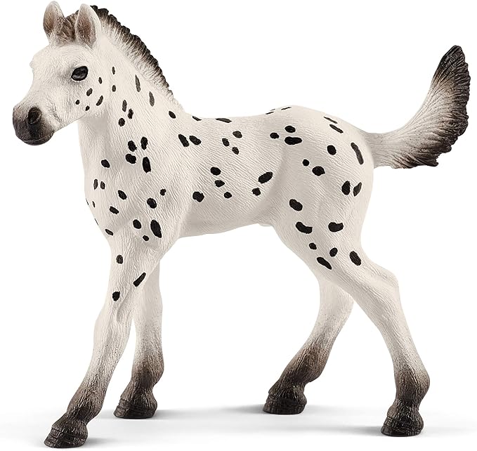 Schleich Horse Club, Realistic Horse Toys for Girls and Boys, Knapstrupper Foal Spotted Horse Toy, Ages 5+ - Figurio