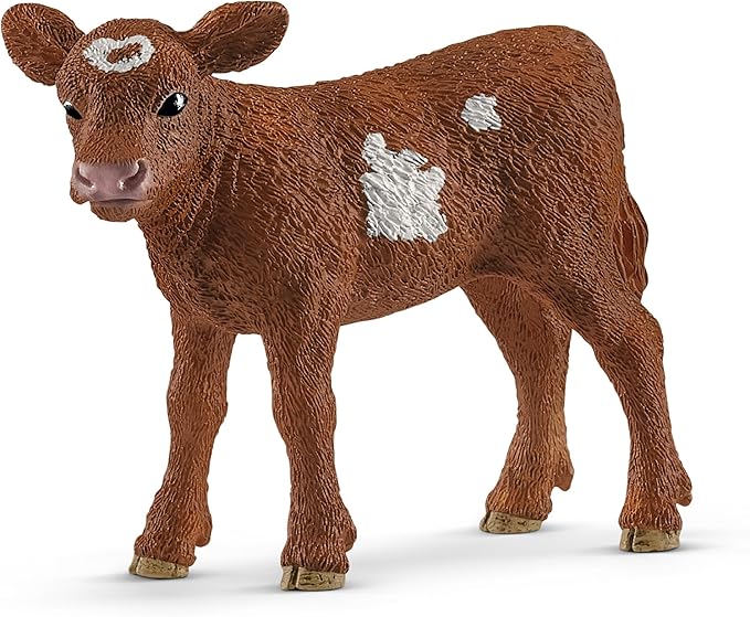 Schleich Farm World 7-Piece Farm Animal Gift Set Including Dalmatian, Cat, Pig, Goat, Rooster, Texas Longhorn Calf and Pinto Foal Animal Toys - Figurio