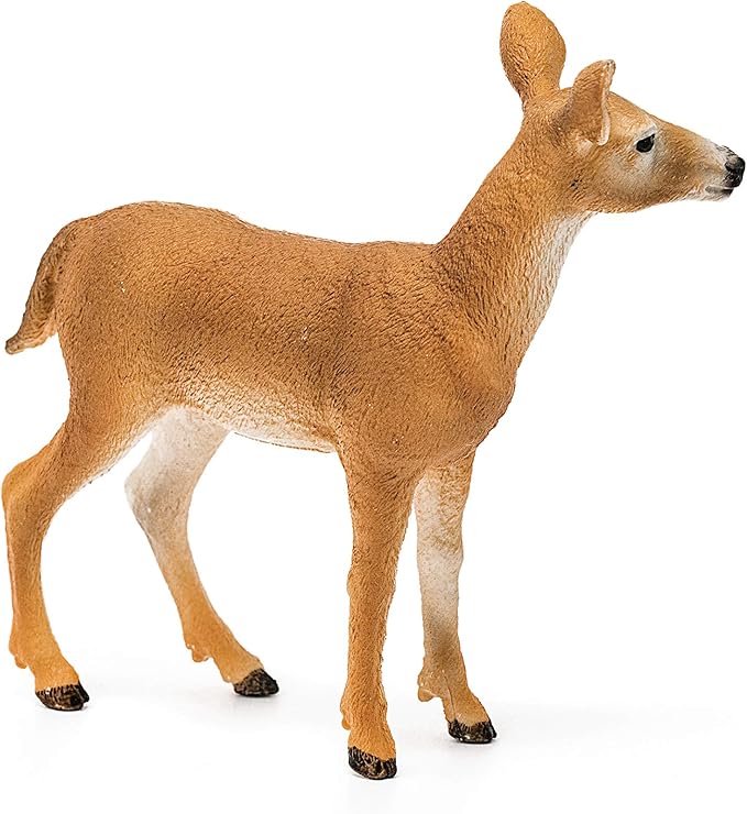 Schleich Wild Life, Animal Figurine, Animal Toys for Boys and Girls 3-8 Years Old, White-Tailed Doe, Ages 3+ - Figurio